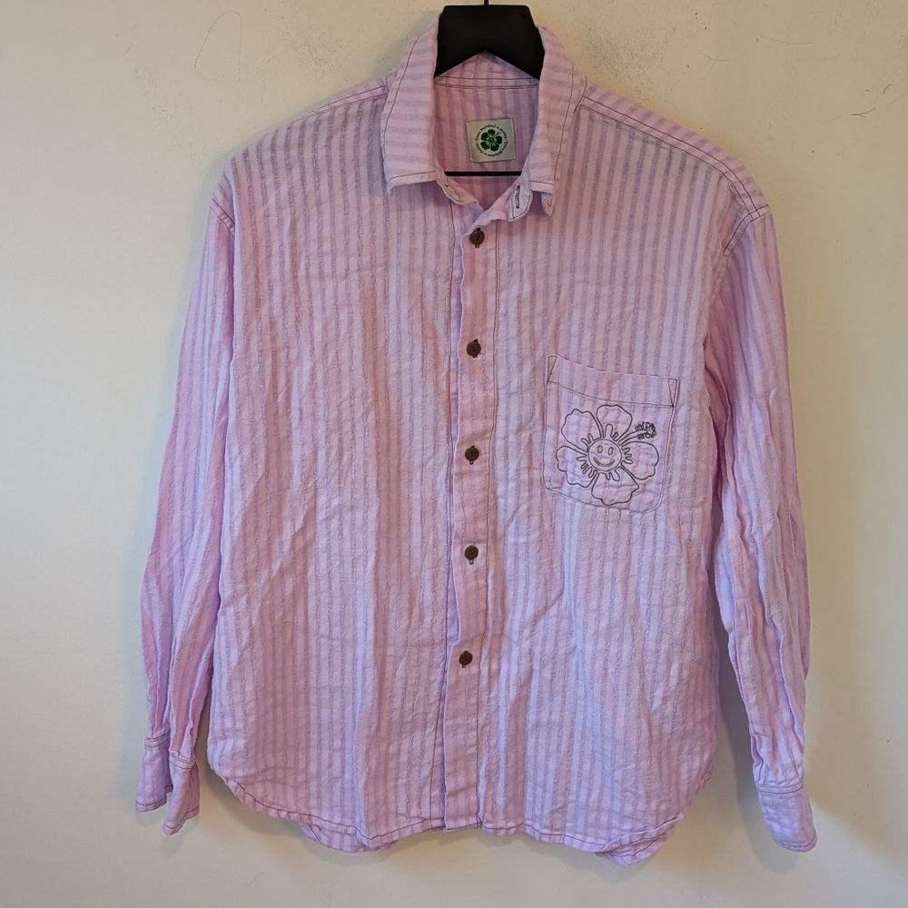 Emma Mulholland on Holiday Women's Purple Cotton Button Up Shirt Size L??
